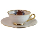 [45814594] Mokkatasse mit Untertasse Tasse Espressotasse Goldrand 2tlg Seltmann Weiden Marie Luise gebraucht - gut Bild 2