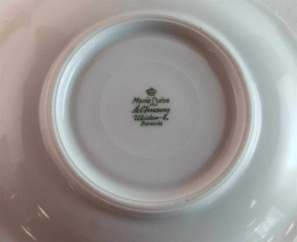 [45814594] Mokkatasse mit Untertasse Tasse Espressotasse Goldrand 2tlg Seltmann Weiden Marie Luise gebraucht - gut Bild 9