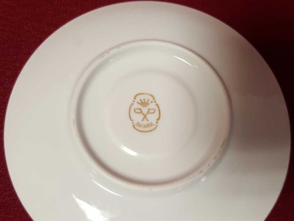 [45814597] Sammeltasse Golddekor 2tlg Leni Parbus Porzellanmalerei gebraucht - gut Bild 5