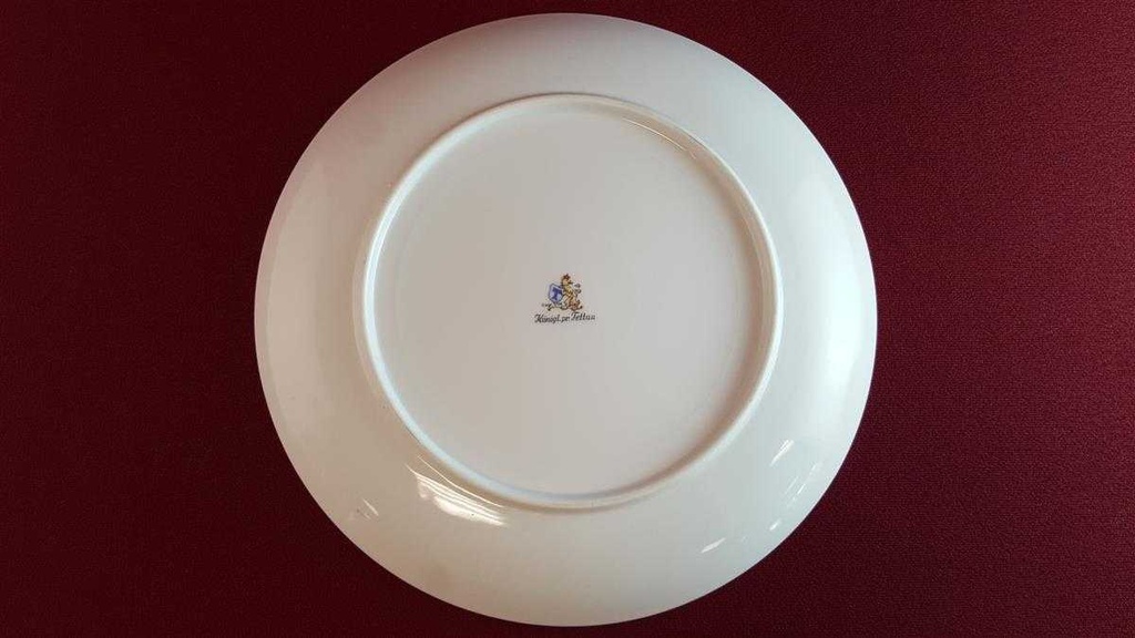 [45814608] Speiseteller Essteller 25 cm Königl. pr. Tettau Ria 1347 grauer Rand gebraucht - sehr gut Bild 3