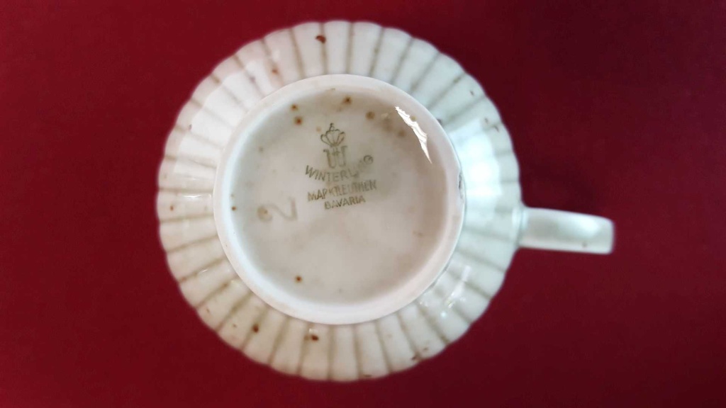 [45814633] Kaffeetasse mit Untertasse Tasse Winterling Marktleuthen Früchte Blumenmotiv gebraucht - gut Bild 7