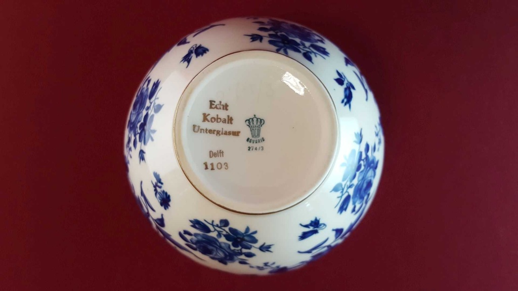 [45814636] Vase 14,2 cm Kronach OCA Bavaria 1103 Delft Echt Kobalt gebraucht - sehr gut Bild 4
