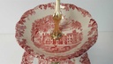 [45814643] Etagere 3stöckig J & G Meakin England Romantic Rot gebraucht - gut Bild 3