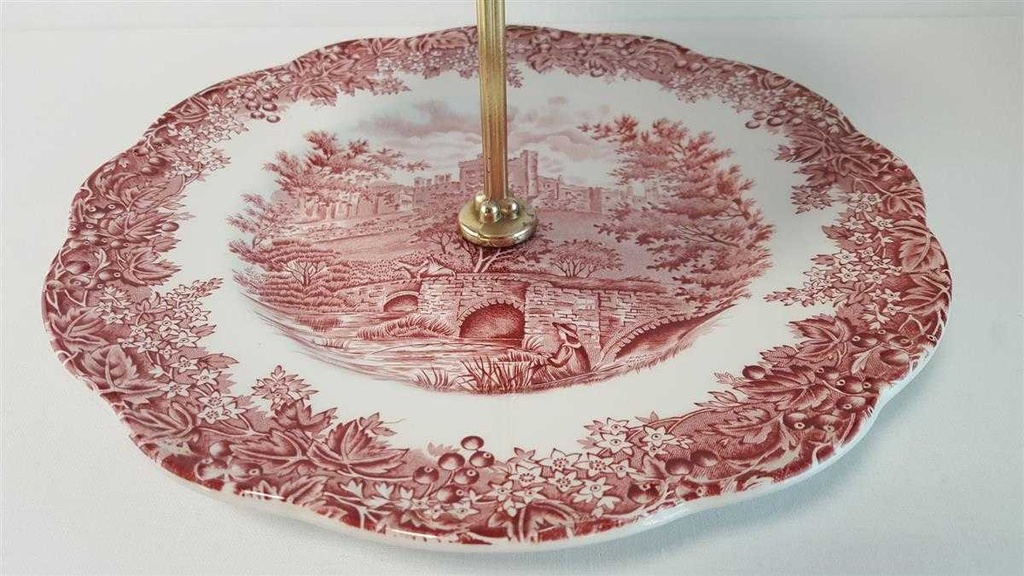 [45814643] Etagere 3stöckig J & G Meakin England Romantic Rot gebraucht - gut Bild 7