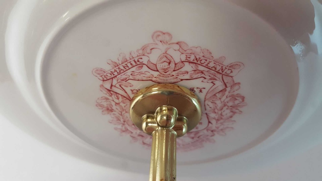 [45814643] Etagere 3stöckig J & G Meakin England Romantic Rot gebraucht - gut Bild 9