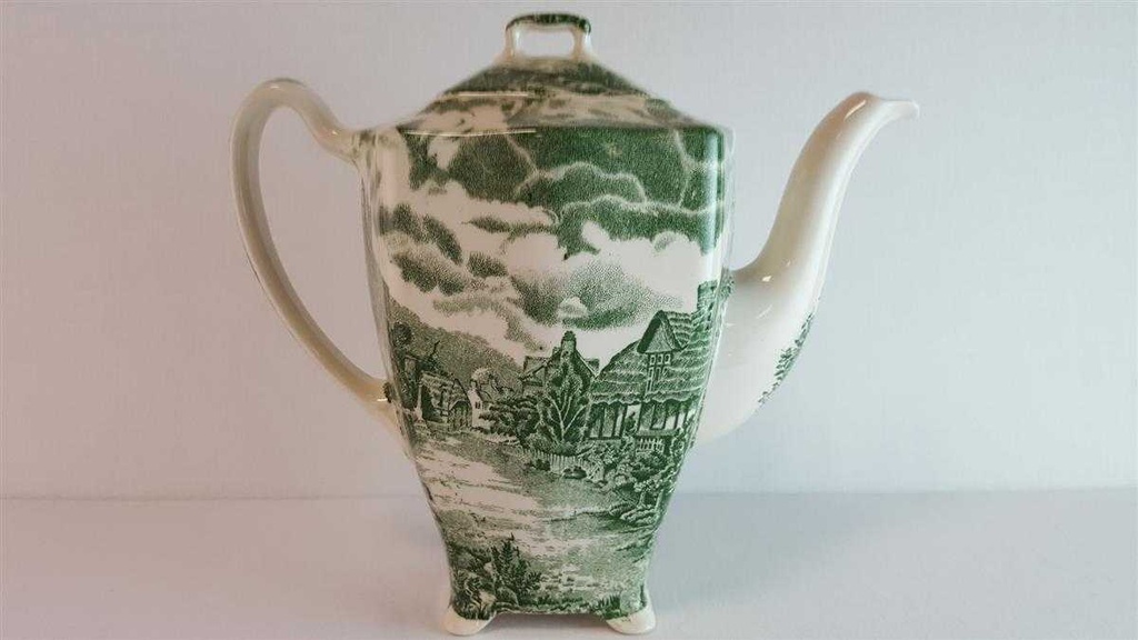 [45814646] Kaffeekanne 1,1 L Johnson Bros Olde English Countryside Grün gebraucht - gut Bild 3
