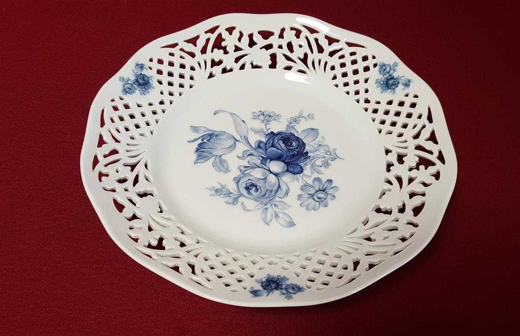 [45814655] Durchbruchteller Durchbrucharbeit 26,3 cm Schumann Blumen gebraucht - gut Bild 4