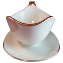 [45814672] Sauciere mit Teller Goldrand Golddekor Edelstein Bavaria 18238 gebraucht - gut Bild 2