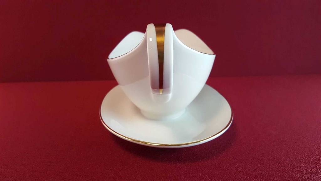 [45814672] Sauciere mit Teller Goldrand Golddekor Edelstein Bavaria 18238 gebraucht - gut Bild 3