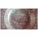 [45814676] Suppenteller 22,4 cm English Ironstone Tableware (EIT) EIT England Four Seasons Spring On The Home Farm Rot gebraucht - gut Bild 2
