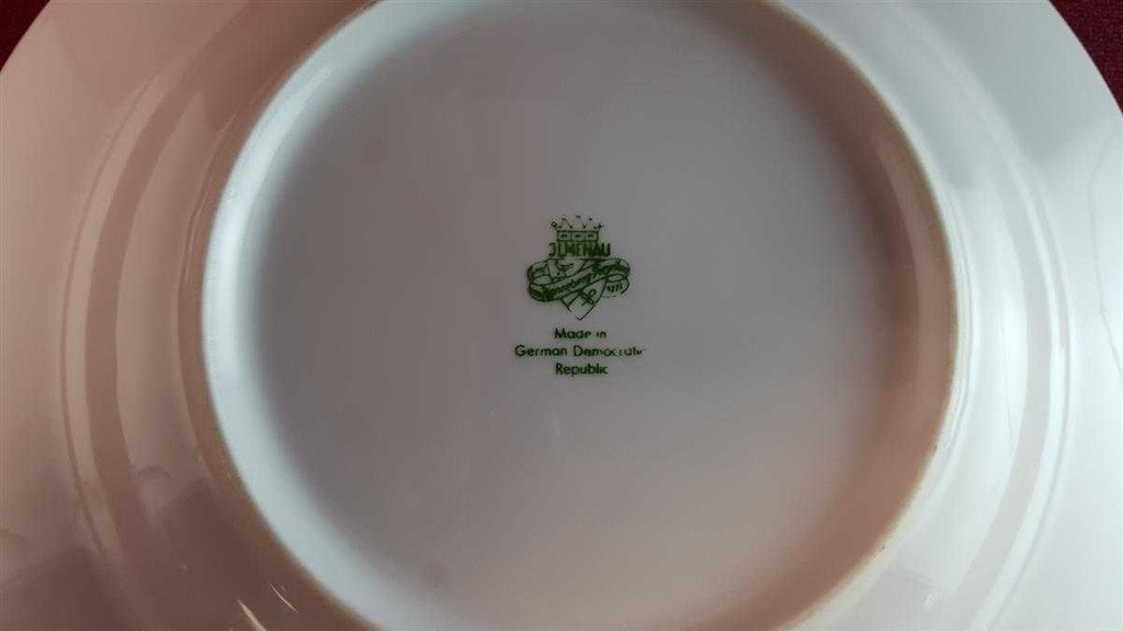 [45814677] Suppenteller Goldrand 22,2 cm Graf von Henneberg und Obstdekor gebraucht - gut Bild 5