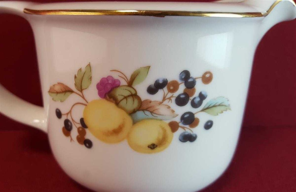 [45814679] Sauciere Goldrand Graf von Henneberg und Obstdekor gebraucht - gut Bild 4