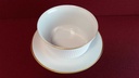 [45814681] Sauciere mit Teller Goldrand 1tlg Thomas Porzellan Relief Weiß gebraucht - sehr gut Bild 3