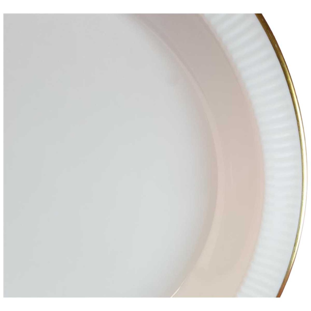 [45814682] Suppenteller Goldrand 20,8 cm Thomas Porzellan Relief Weiß mit gebraucht - gut Bild 2