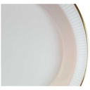 [45814682] Suppenteller Goldrand 20,8 cm Thomas Porzellan Relief Weiß mit gebraucht - gut Bild 2