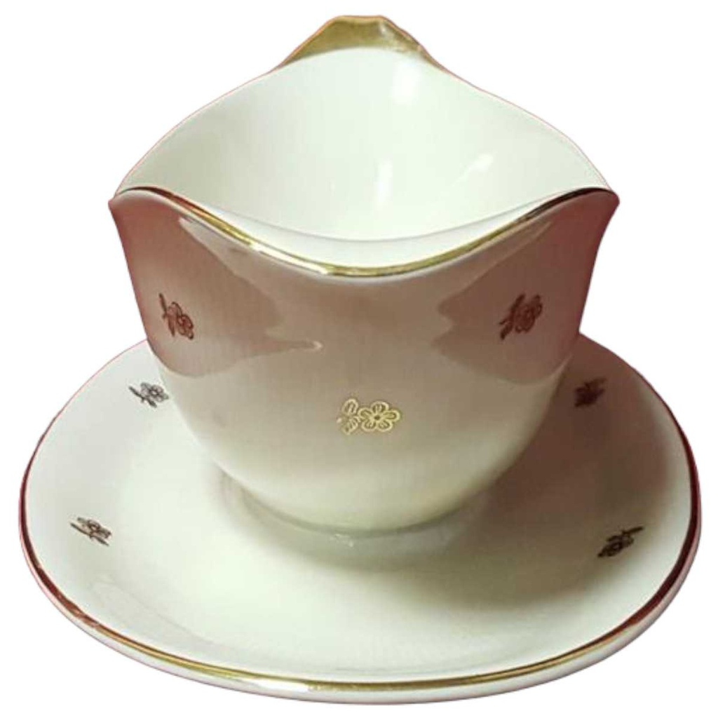 [45814689] Sauciere Goldrand Schumann Arzberg Carl Blumen Beige gebraucht - sehr gut Bild 2