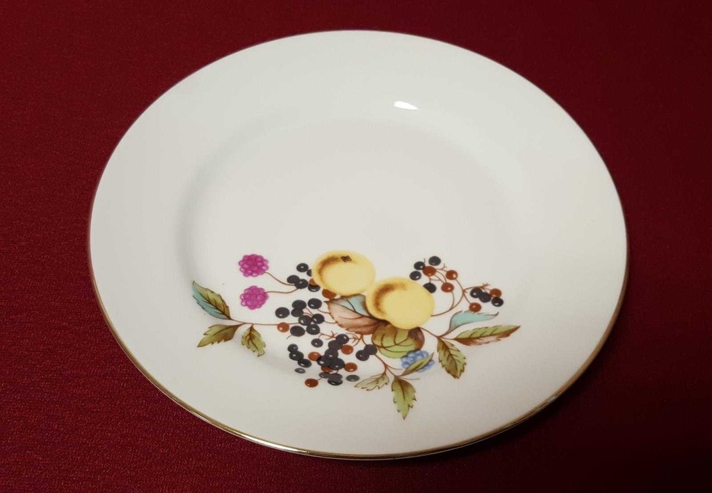 [45814692] Kuchenteller Dessertteller Frühstücksteller Goldrand 19,2 cm Graf von Henneberg und Obstdekor gebraucht - gut Bild 4