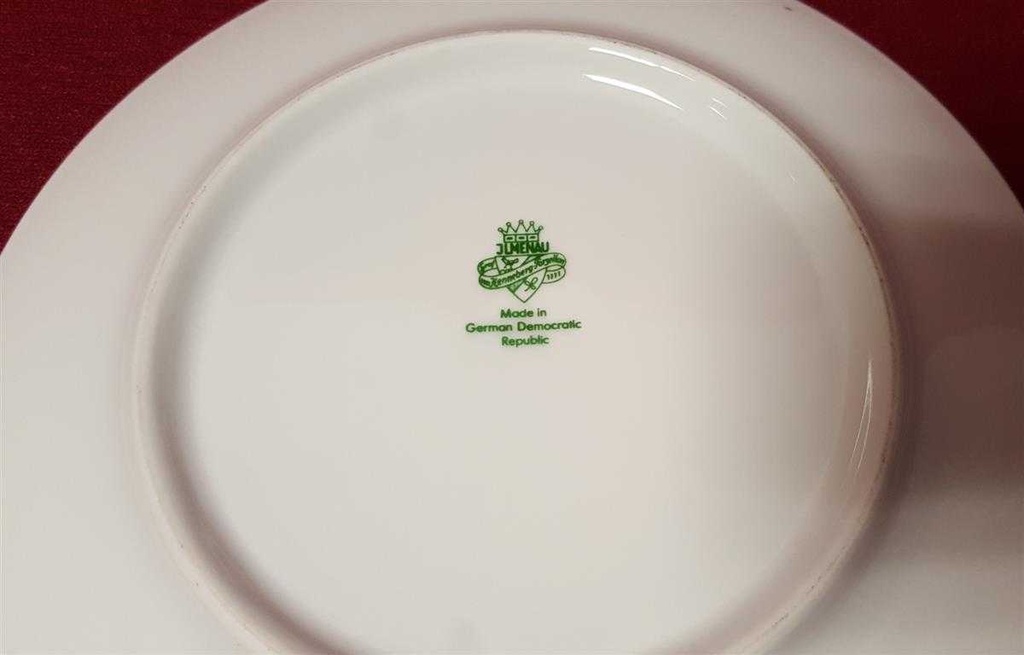[45814692] Kuchenteller Dessertteller Frühstücksteller Goldrand 19,2 cm Graf von Henneberg und Obstdekor gebraucht - gut Bild 5