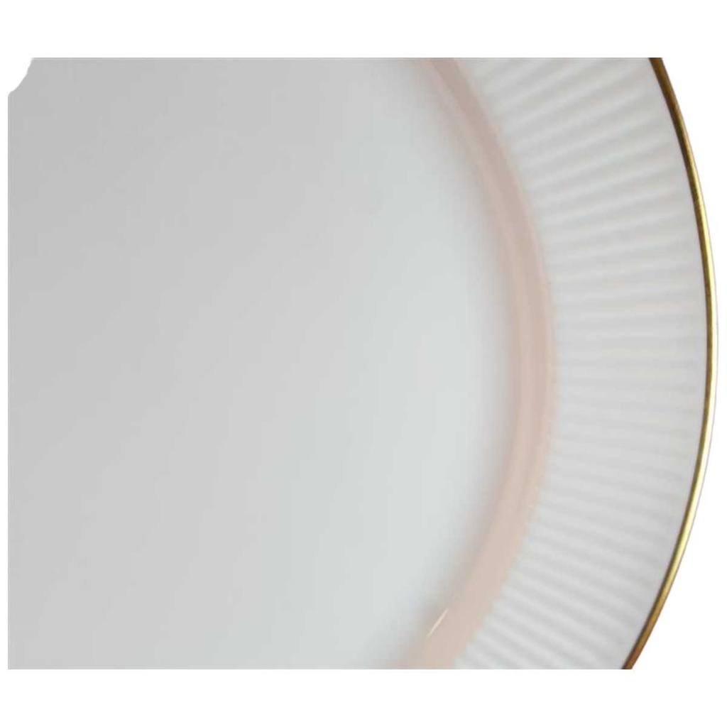 [45814698] Speiseteller Essteller Goldrand 23,3 cm Thomas Porzellan Relief Weiß mit Bild 2