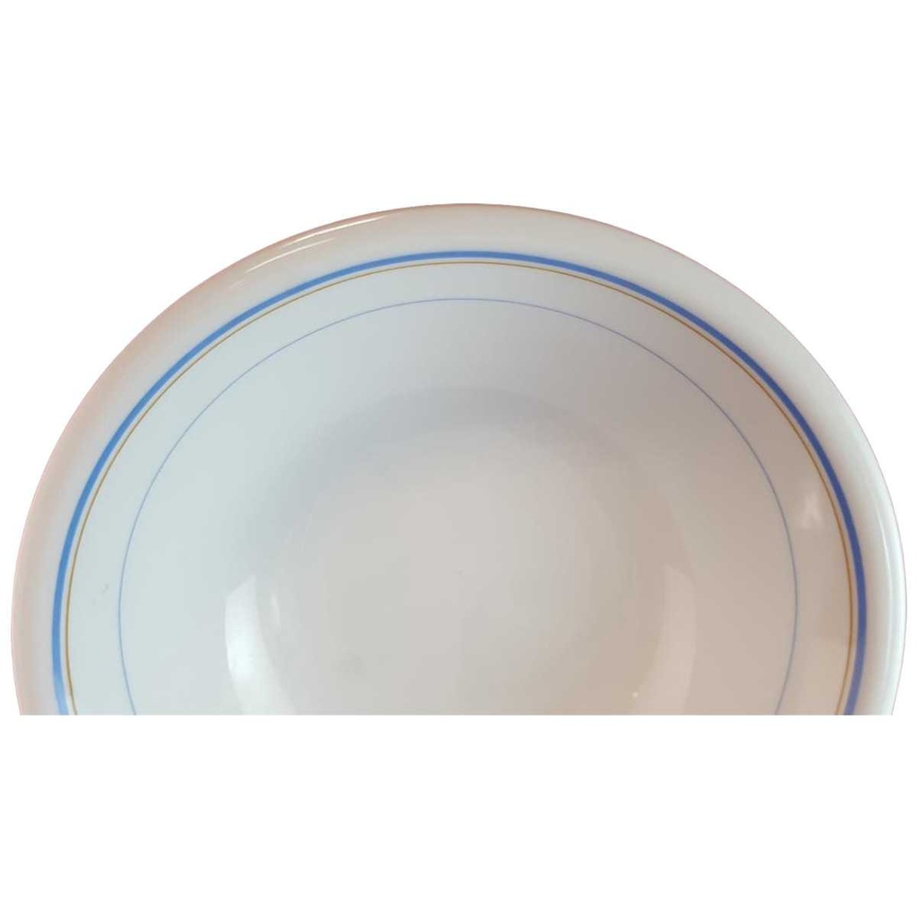 [45814699] Schüssel Servierschüssel 23,6 cm Seltmann Weiden Blau Braun Rand Weiß gebraucht - gut Bild 2