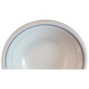 [45814699] Schüssel Servierschüssel 23,6 cm Seltmann Weiden Blau Braun Rand Weiß gebraucht - gut Bild 2