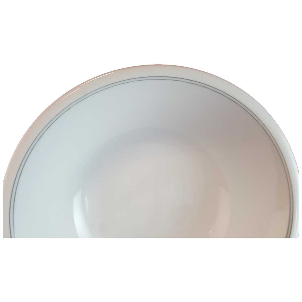 [45814700] Schüssel Servierschüssel 23,4 cm Seltmann Weiden grüne Rand Weiß gebraucht - gut Bild 2