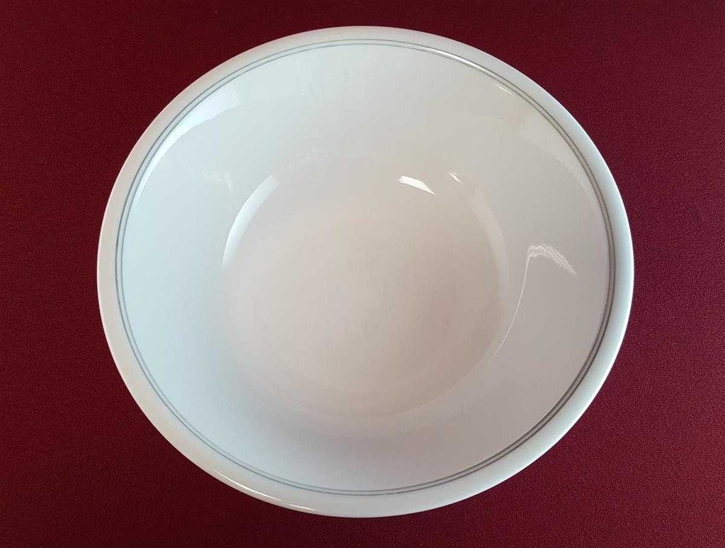 [45814700] Schüssel Servierschüssel 23,4 cm Seltmann Weiden grüne Rand Weiß gebraucht - gut Bild 4