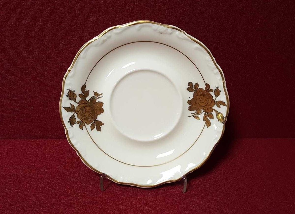 [45814705] Sammelgedeck Goldrand 3tlg Hertel Jacob Rehau Blumen gebraucht - sehr gut Bild 6
