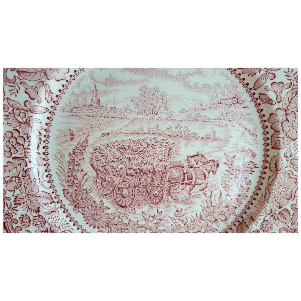 [45814709] Speiseteller Essteller 24,8 cm English Ironstone Tableware (EIT) EIT England Four Seasons Summer On The Home Farm Rot gebraucht - akzeptabel Bild 2
