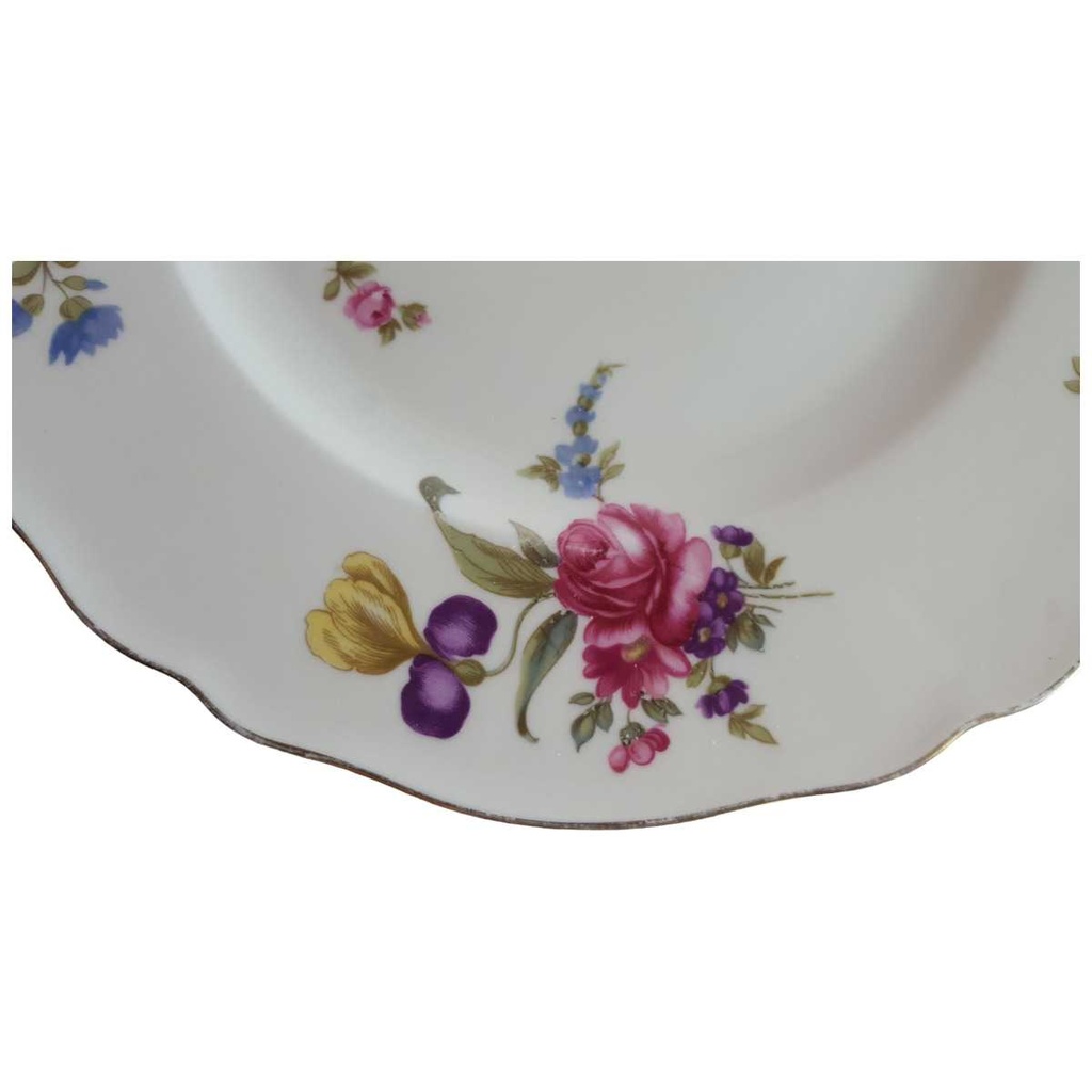 [45814713] Speiseteller Essteller Goldrand 27,6 cm K & A Krautheim Norina Blumen gebraucht - akzeptabel Bild 2
