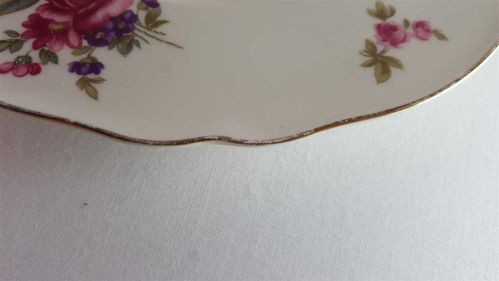 [45814713] Speiseteller Essteller Goldrand 27,6 cm K & A Krautheim Norina Blumen gebraucht - akzeptabel Bild 5