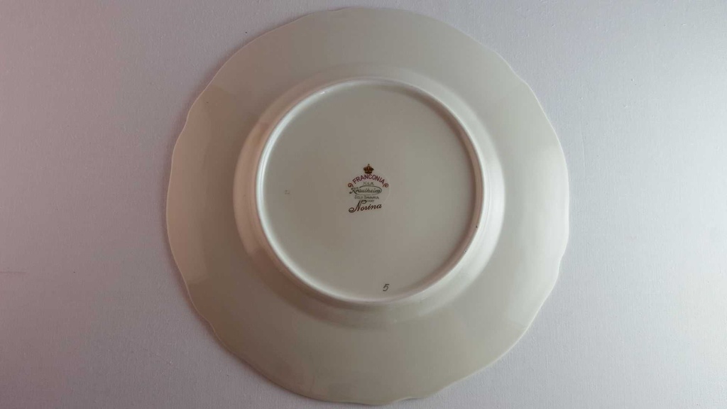 [45814713] Speiseteller Essteller Goldrand 27,6 cm K & A Krautheim Norina Blumen gebraucht - akzeptabel Bild 6