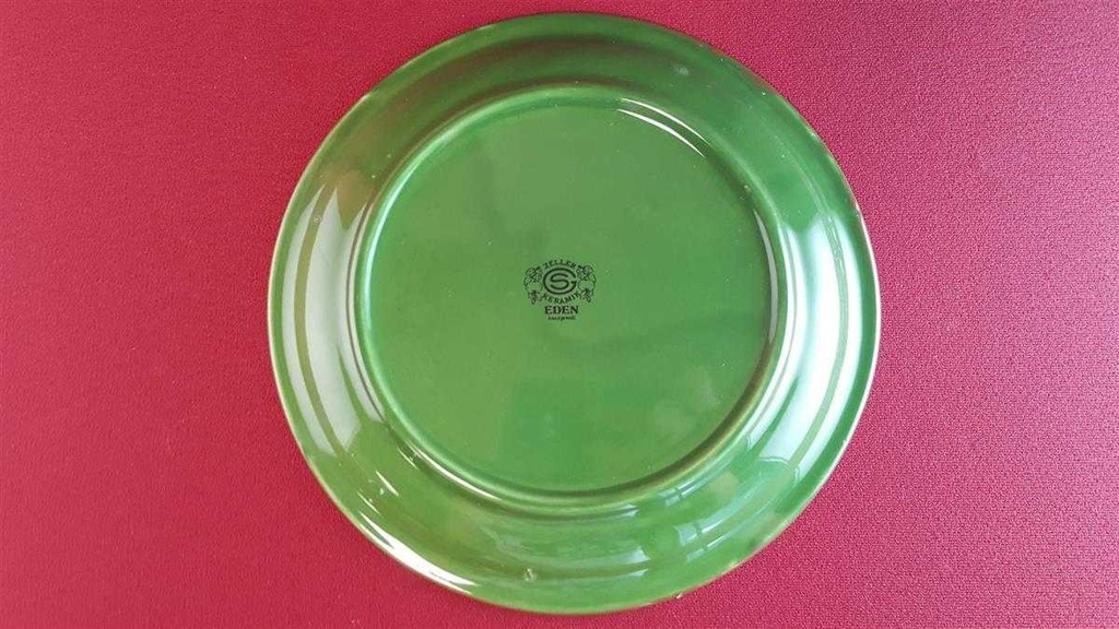 [45814715] Fondueteller 23,5 cm Zeller Keramik Eden Grün gebraucht - sehr gut Bild 4