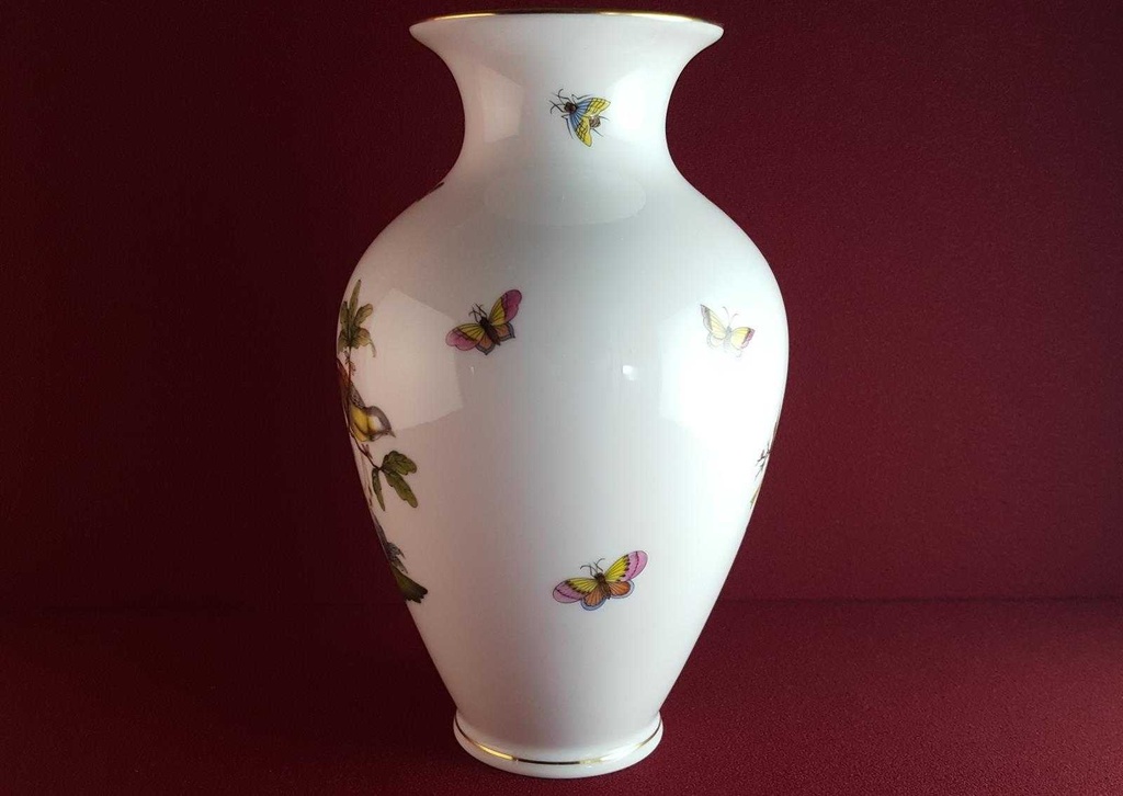 [45814718] Blumenvase 23 cm Herend Ungarn Rothschild gebraucht - sehr gut Bild 5