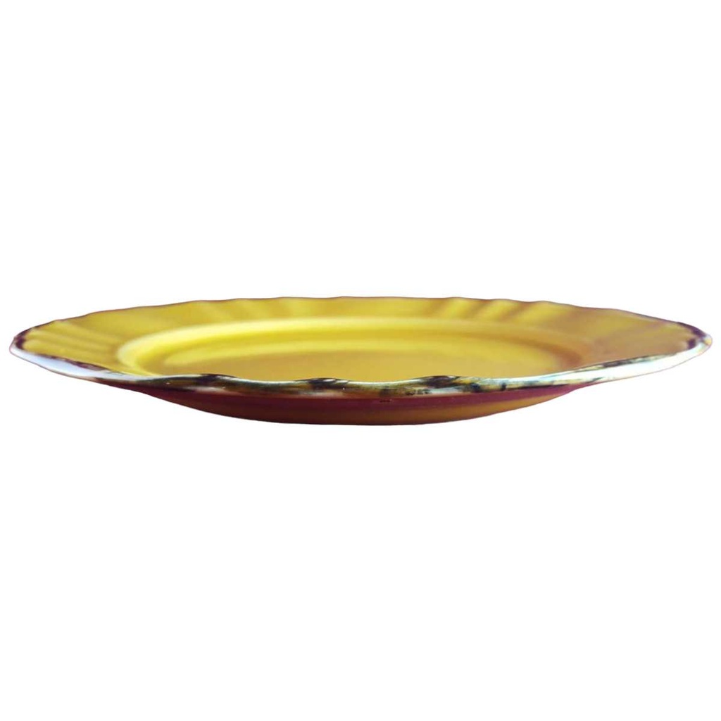[45814719] Speiseteller Essteller 24 cm Pagnossin Earthenware honigbraun mit braunem Rand Braun gebraucht - gut Bild 2