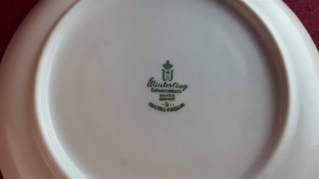 [45814721] Untertasse für Tee Winterling Schwarzenbach Indisch Blau Strohblume gebraucht - gut Bild 3
