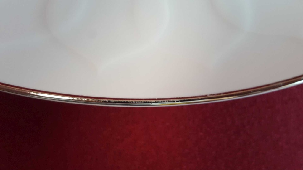 [45814733] Tortenplatte Kuchenplatte Rosenthal Lotus Secunda platin Weiß gebraucht - gut Bild 3