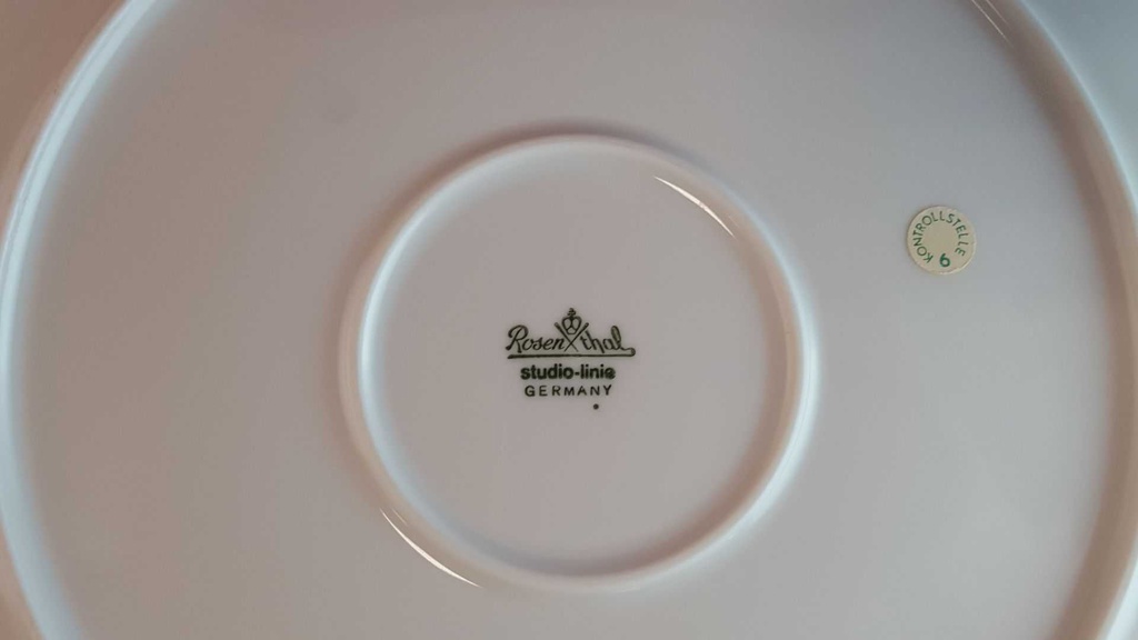 [45814733] Tortenplatte Kuchenplatte Rosenthal Lotus Secunda platin Weiß gebraucht - gut Bild 6