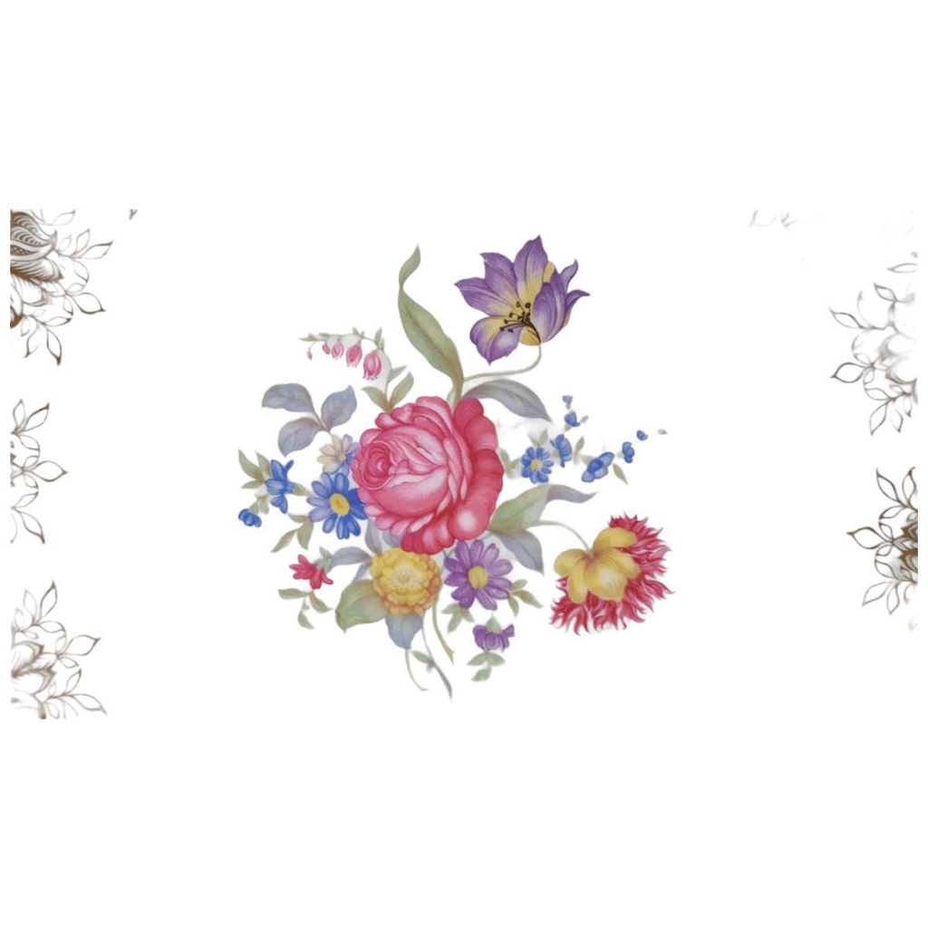 [45814734] Tortenplatte Tortenständer Golddekor Schaller Blumen Elfenbein gebraucht - gut Bild 2