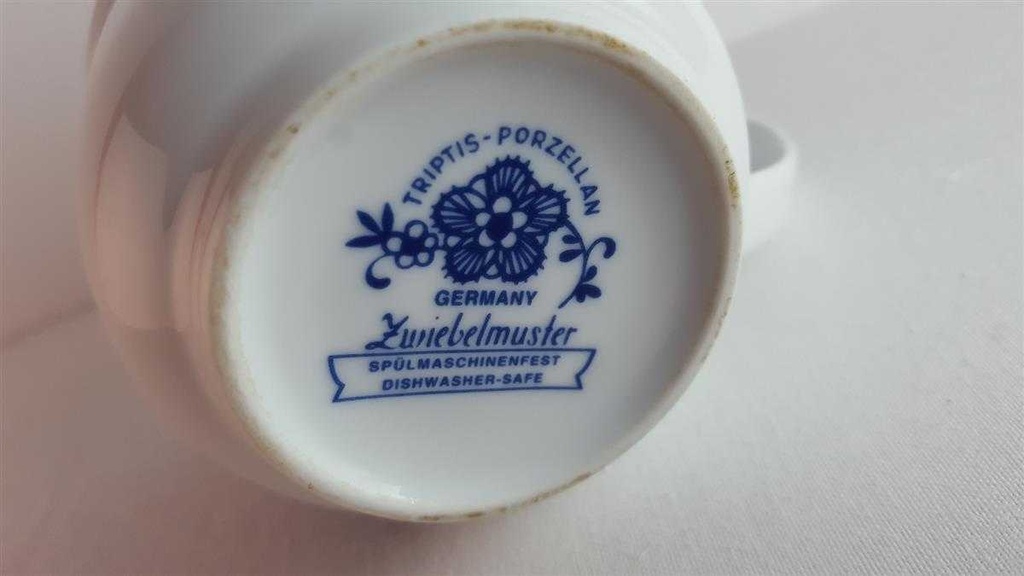 [45814754] Kaffeetasse Kaffeebecher Triptis Porzellan Romantika Zwiebelmuster gebraucht - gut Bild 4