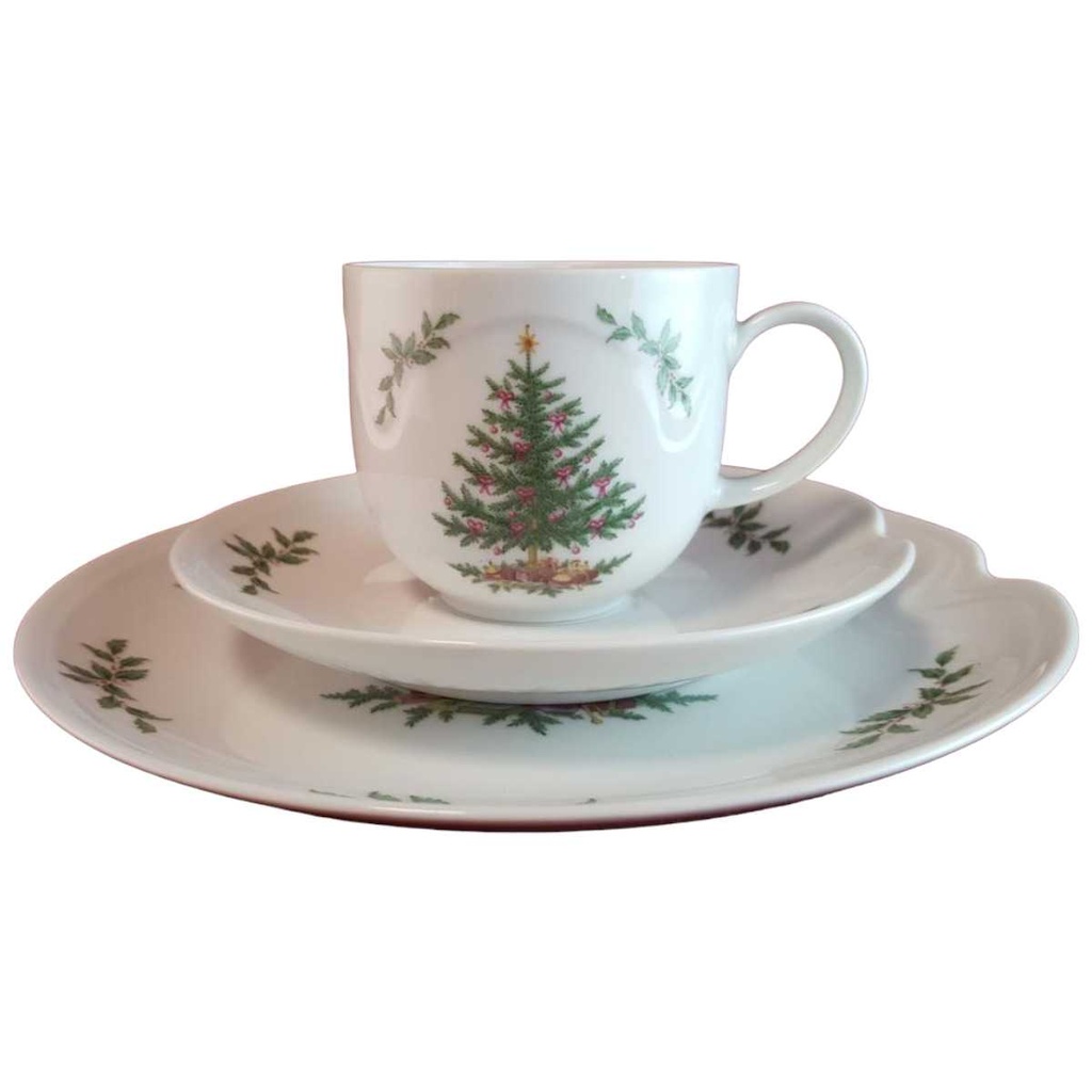 [45814766] Kaffeegedeck 3tlg AK Kaiser Porzellan Domino Epoca 683 Weihnachten gebraucht - gut Bild 2