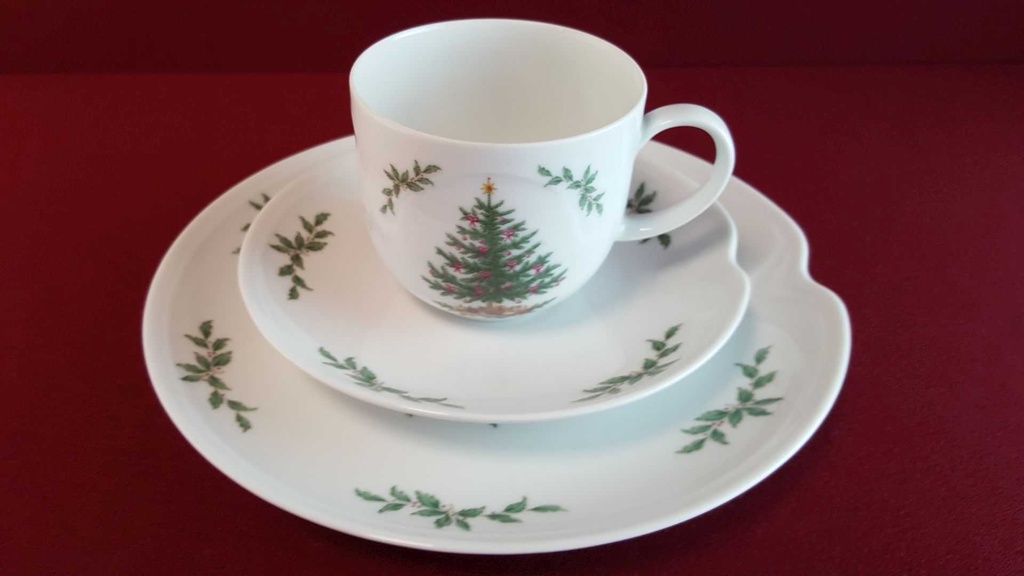 [45814766] Kaffeegedeck 3tlg AK Kaiser Porzellan Domino Epoca 683 Weihnachten gebraucht - gut Bild 3
