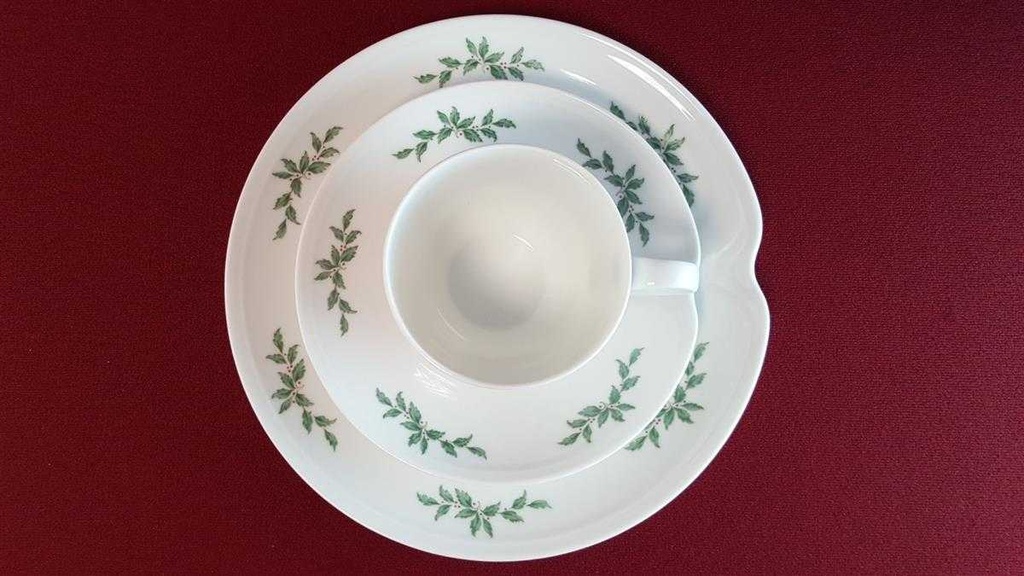 [45814766] Kaffeegedeck 3tlg AK Kaiser Porzellan Domino Epoca 683 Weihnachten gebraucht - gut Bild 4
