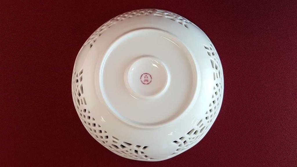 [45814767] Schale Durchbruchschale Goldrand Durchbrucharbeit 19,3 cm Marienbad Ingres Weiss gebraucht - sehr gut Bild 6
