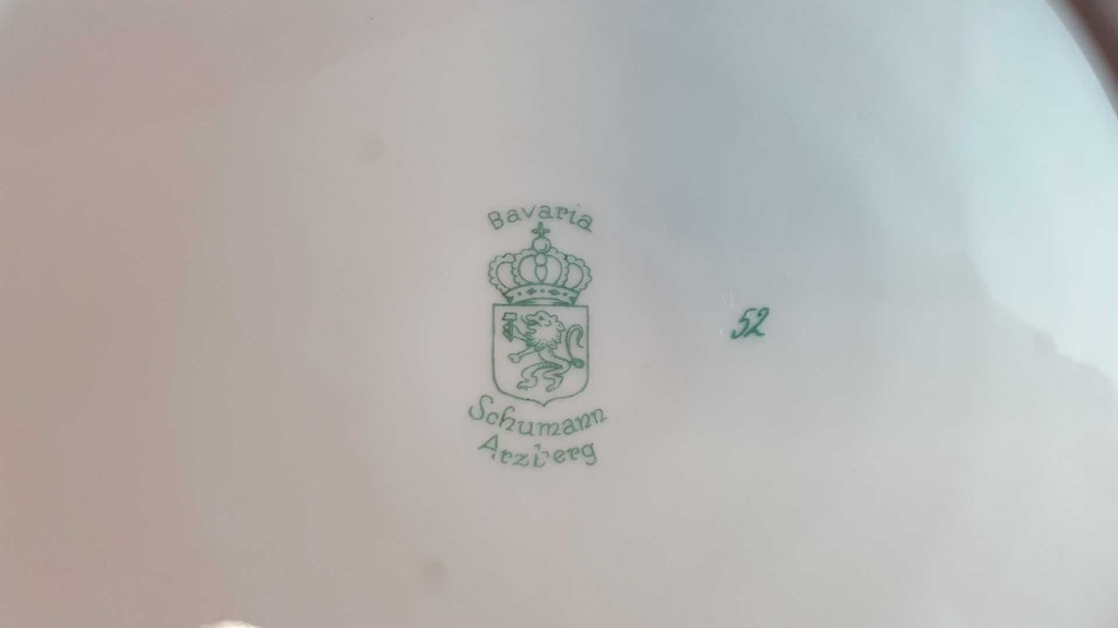[45814771] Durchbruchteller Goldrand Durchbrucharbeit 27 cm Schumann Arzberg Blumendekor Oberammergau Blumen gebraucht - akzeptabel Bild 7
