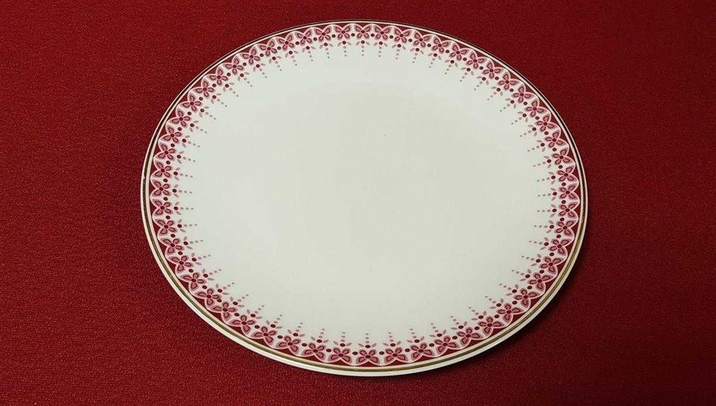 [45814806] Kuchenteller Dessertteller Frühstücksteller Goldrand 19,5 cm Jaeger & Co PMR rotes Blumendekor mit Blumen Rot gebraucht - gut Bild 4