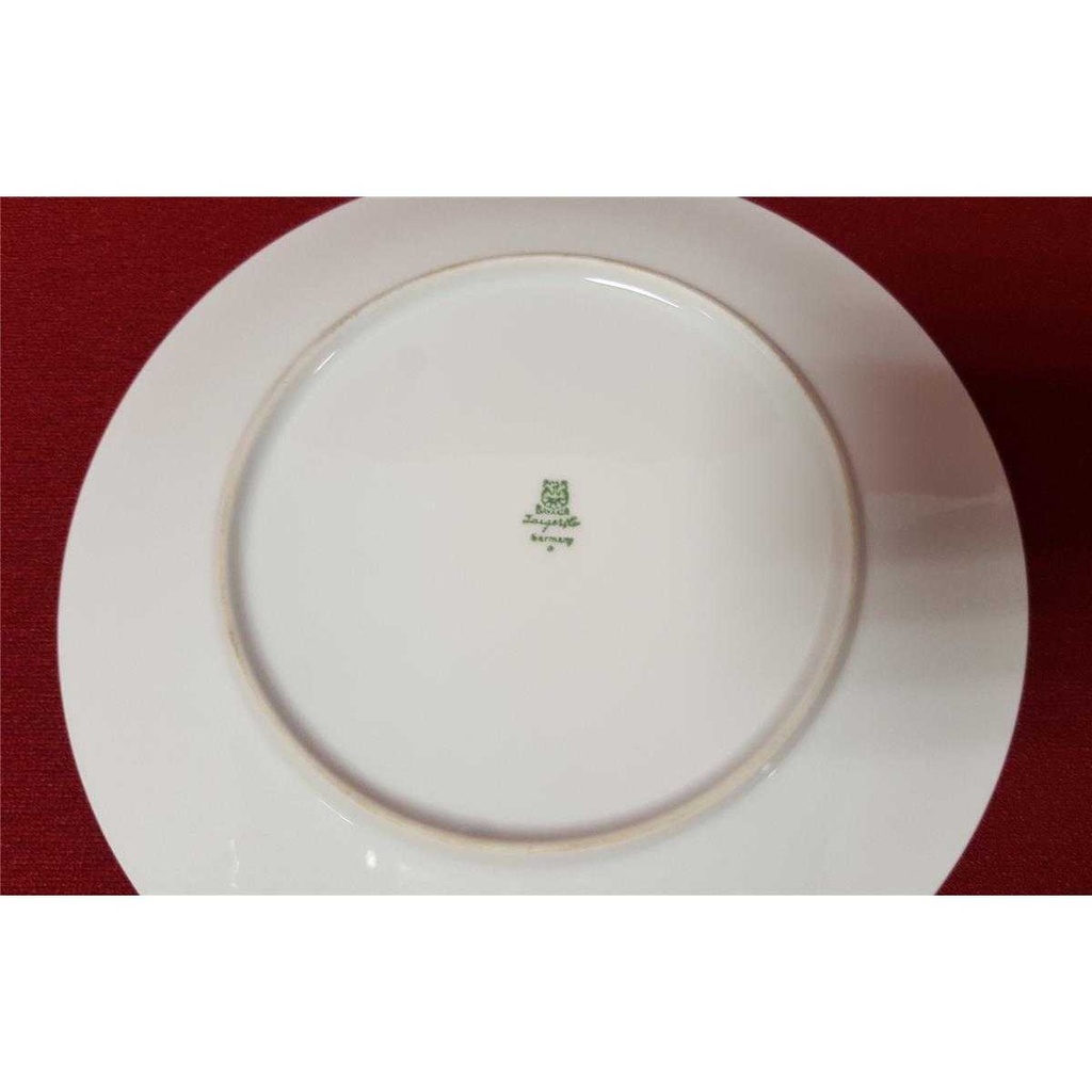 [45814806] Kuchenteller Dessertteller Frühstücksteller Goldrand 19,5 cm Jaeger & Co PMR rotes Blumendekor mit Blumen Rot gebraucht - gut Bild 5