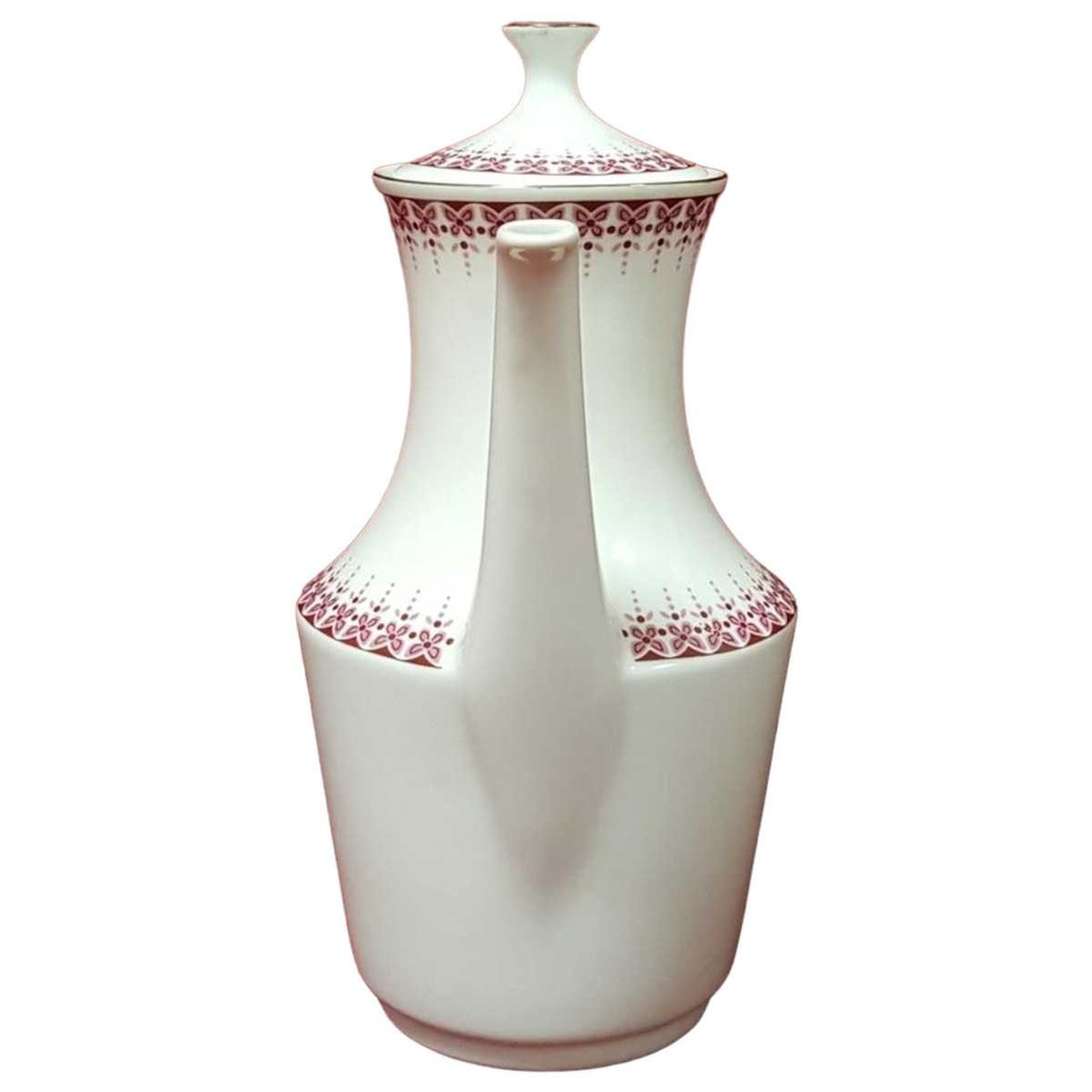 [45814818] Kaffeekanne Kanne Goldrand Jaeger & Co PMR rotes Blumendekor mit Blumen Rot gebraucht - gut Bild 2