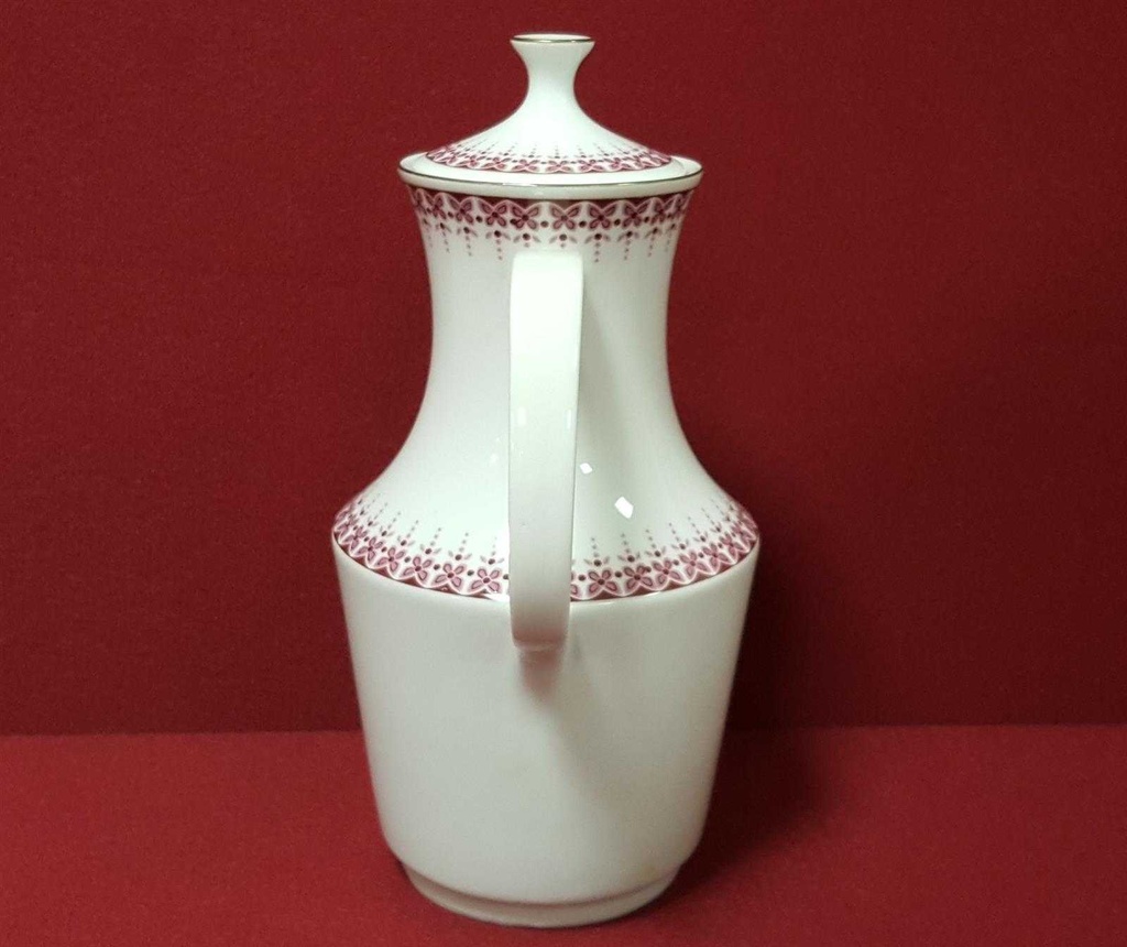 [45814818] Kaffeekanne Kanne Goldrand Jaeger & Co PMR rotes Blumendekor mit Blumen Rot gebraucht - gut Bild 4