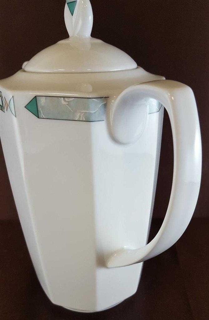 [4581483] Kaffeekanne Kanne 1,2 L Seltmann Weiden Octa Abstrakt grün gebraucht - sehr gut Bild 4